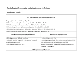 Rozklad materialu Teczka artysty kl. 2 sem.2 cz.1