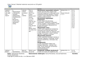 Super Heroes 3 Rozkład materiału nauczania 120 godzin