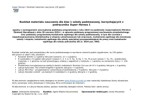 Super Heroes 1 Rozkład materiału nauczania 120 godzin