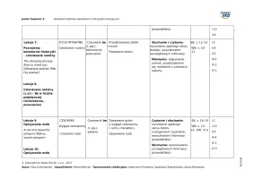 Junior Explorer 4 Rozkład materiału 150 godzin - 2024