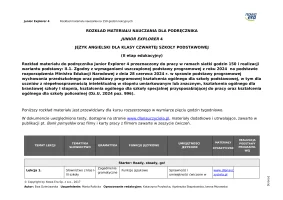 Junior Explorer 4 Rozkład materiału 150 godzin - 2024