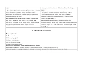 Rozkład Wychowanie fizyczne klasa 3 sem 1, cz.1