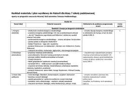 Rozkład materiału kl. 7 "Wczoraj i dziś"