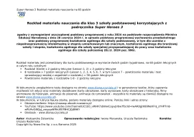 Super Heroes 3 Rozkład materiału nauczania 60 godzin