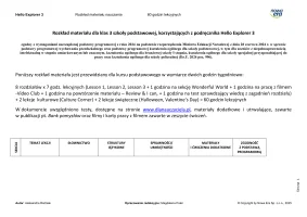 Hello Explorer 3 Rozkład materiału 60 godzin
