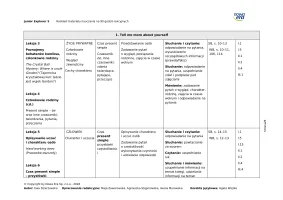 Junior Explorer 5 Rozkład materiału 90 godzin - 2024
