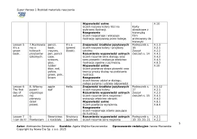 Super Heroes 1 Rozkład materiału nauczania 60 godzin