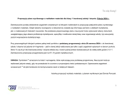 Plan wynikowy z rozkładem materiału, kl. 1