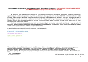 Egzamin 2024/2025 - PLAN przygotowań do egzaminu ósmoklasisty z repetytorium „Teraz egzamin ósmoklasisty”