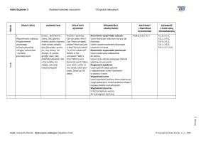 Hello Explorer 3 Rozkład materiału 120 godzin