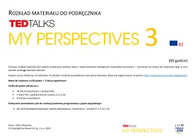 Rozkład materiału My Perspectives 3: 60 godzin. Edycja 2024.
