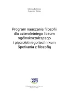 Program nauczania filozofii dla czteroletniego liceum ogólnokształcącego i pięcioletniego technikum. Edycja 2024