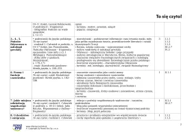 Rozkład materiału „To się czyta!” dla klasy 1 branżowej szkoły I stopnia