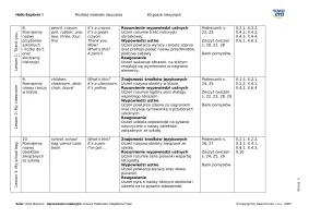 Hello Explorer 1 Rozkład materiału 60 godzin