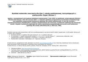 Super Heroes 1 Rozkład materiału nauczania 60 godzin
