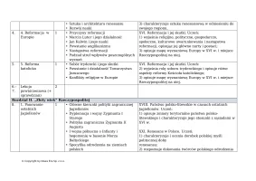 Rozkład materiału. SMARTbook Poznać przeszłość klasa 2. Zakres podstawowy
