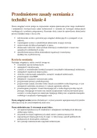 Przedmiotowe zasady oceniania - klasa 4