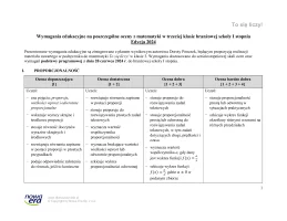 Wymagania edukacyjne, kl. 3